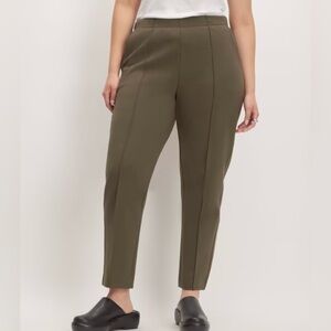 Everlane The Dream Pant in Dark Forest Green Elastic Waist Size Medium